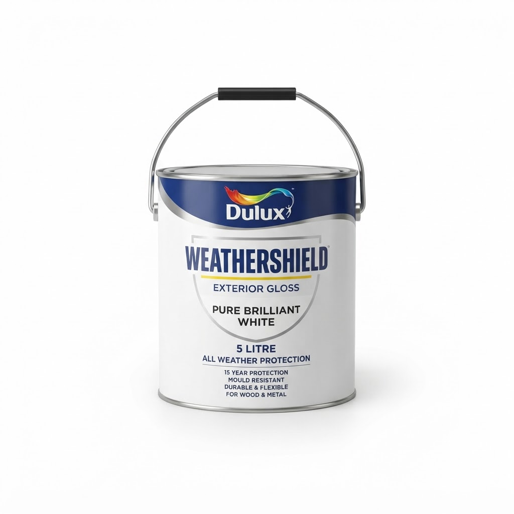 Dulux Weathershield Exterior Paint 5L, Brilliant White