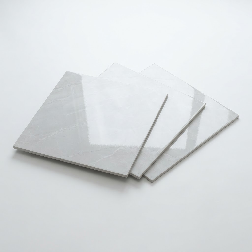 Porcelain Floor Tile 60x60cm, Light Grey (Box/4)